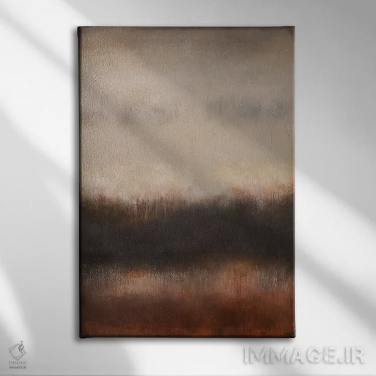 تابلو انتزاعی ذهن های فراموش شده اثر لوکاش اولک - نمای روبهرو روی دیوار