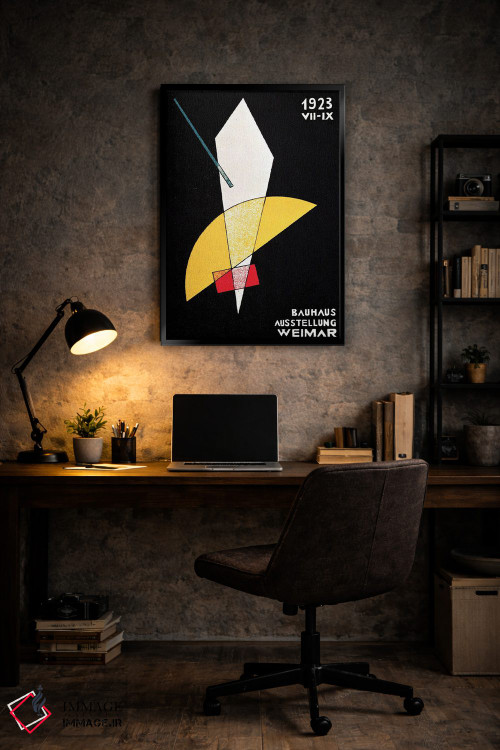 تابلو انتزاعی پوستر نمایشگاه باوهاوس در وایمار، آلمان، ۱۹۲۳ اثر لازلو موهولی-ناگی - D5B