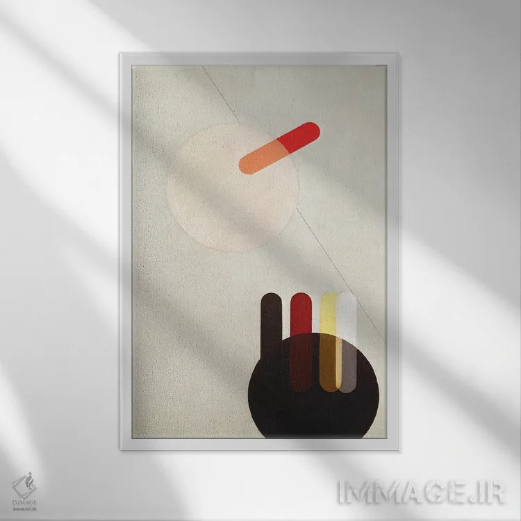 تابلو انتزاعی ال کا ۴، ۱۹۳۶ اثر لازلو موهولی-ناگی - نمای قابدار سفید