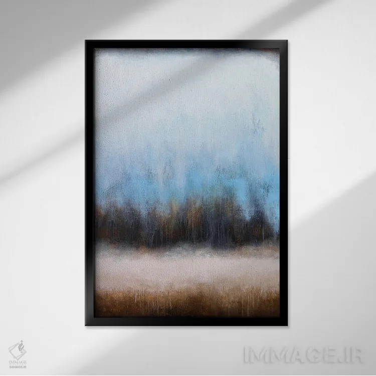 تابلو انتزاعی چیزی بگو اثر لوکاش اولک - نمای قابدار مشکی