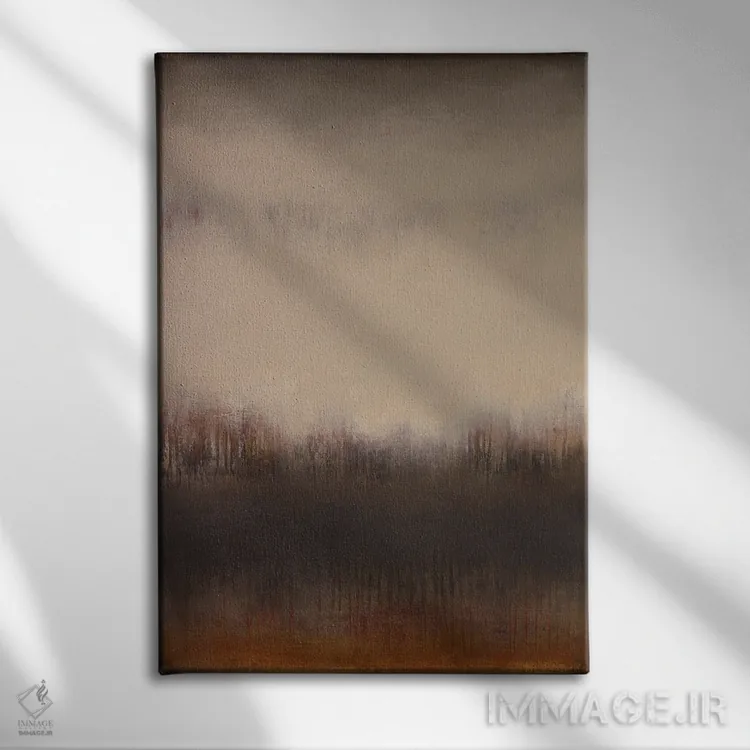 تابلو انتزاعی ذهن های رهاشده اثر لوکاش اولک - نمای روبهرو روی دیوار