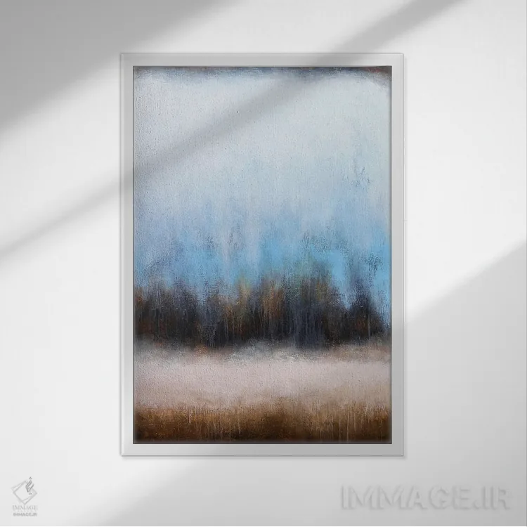 تابلو انتزاعی چیزی بگو اثر لوکاش اولک - نمای قابدار سفید