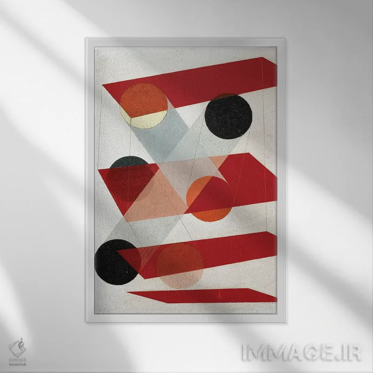 تابلو انتزاعی نقاشی گالالیت ، ۱۹۳۲ اثر لازلو موهولی-ناگی - نمای قابدار سفید