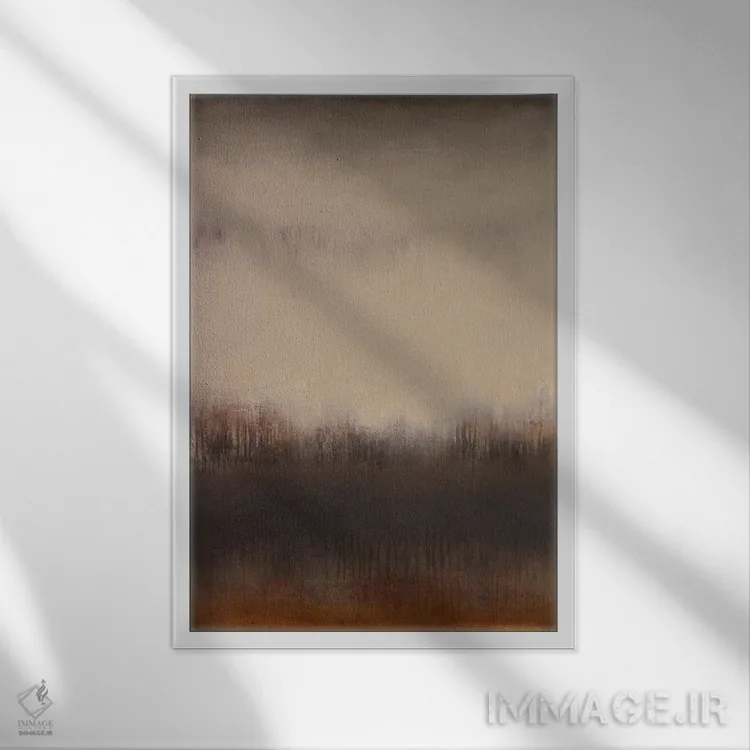 تابلو انتزاعی ذهن های رهاشده اثر لوکاش اولک - نمای قابدار سفید