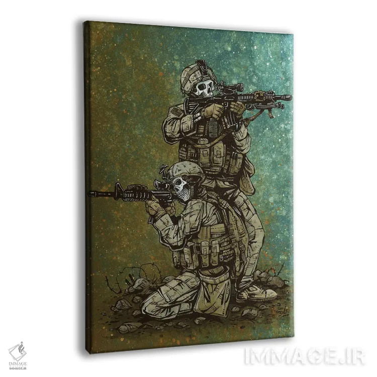 تابلو دکوراتیو پشتت هستم اثر دیوید لوزو - نمای پرسپکتیو محصول