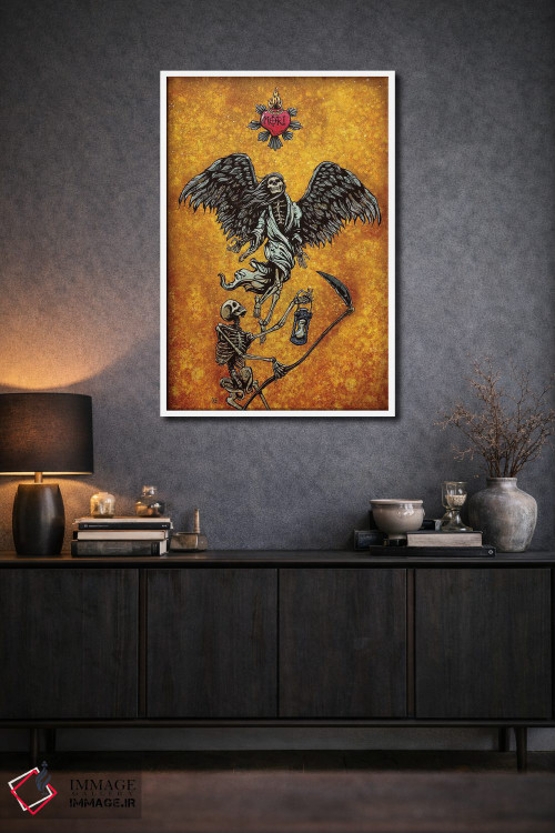 تابلو دکوراتیو مرگ منتظر هیچ کس نمی ماند اثر دیوید لوزو - D1W