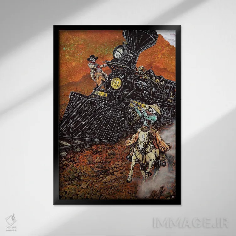 تابلو دکوراتیو سرب و آهن اثر دیوید لوزو - نمای قابدار مشکی