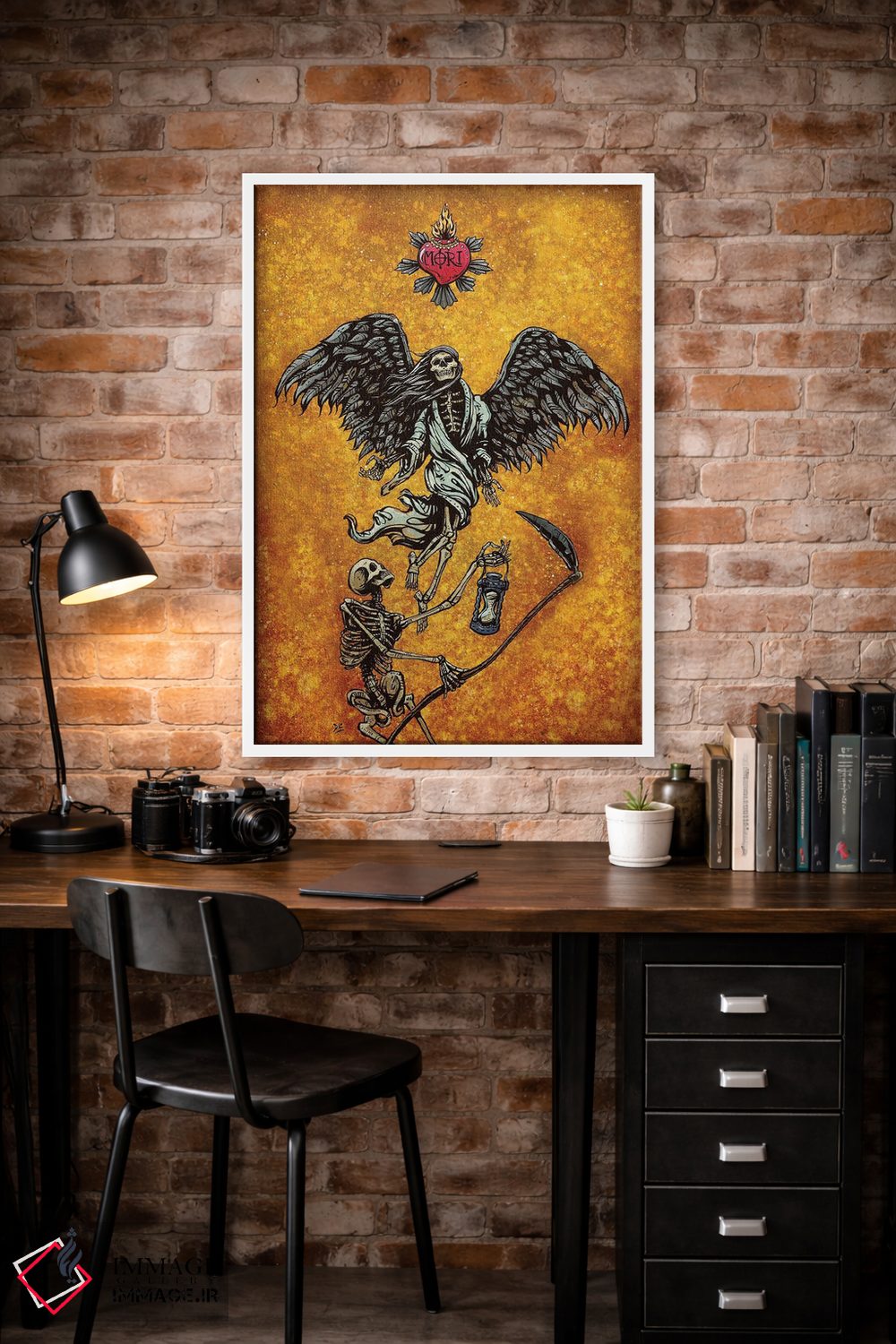 تابلو دکوراتیو مرگ منتظر هیچ کس نمی ماند اثر دیوید لوزو - D3W