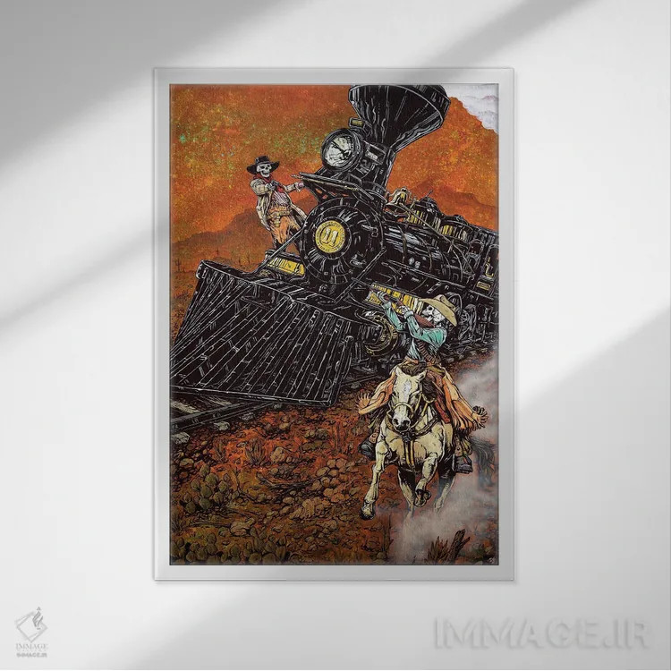 تابلو دکوراتیو سرب و آهن اثر دیوید لوزو - نمای قابدار سفید