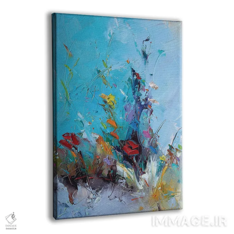 تابلو انتزاعی دشت رنگارنگ اثر استانیسلاو لازاروف - نمای پرسپکتیو محصول