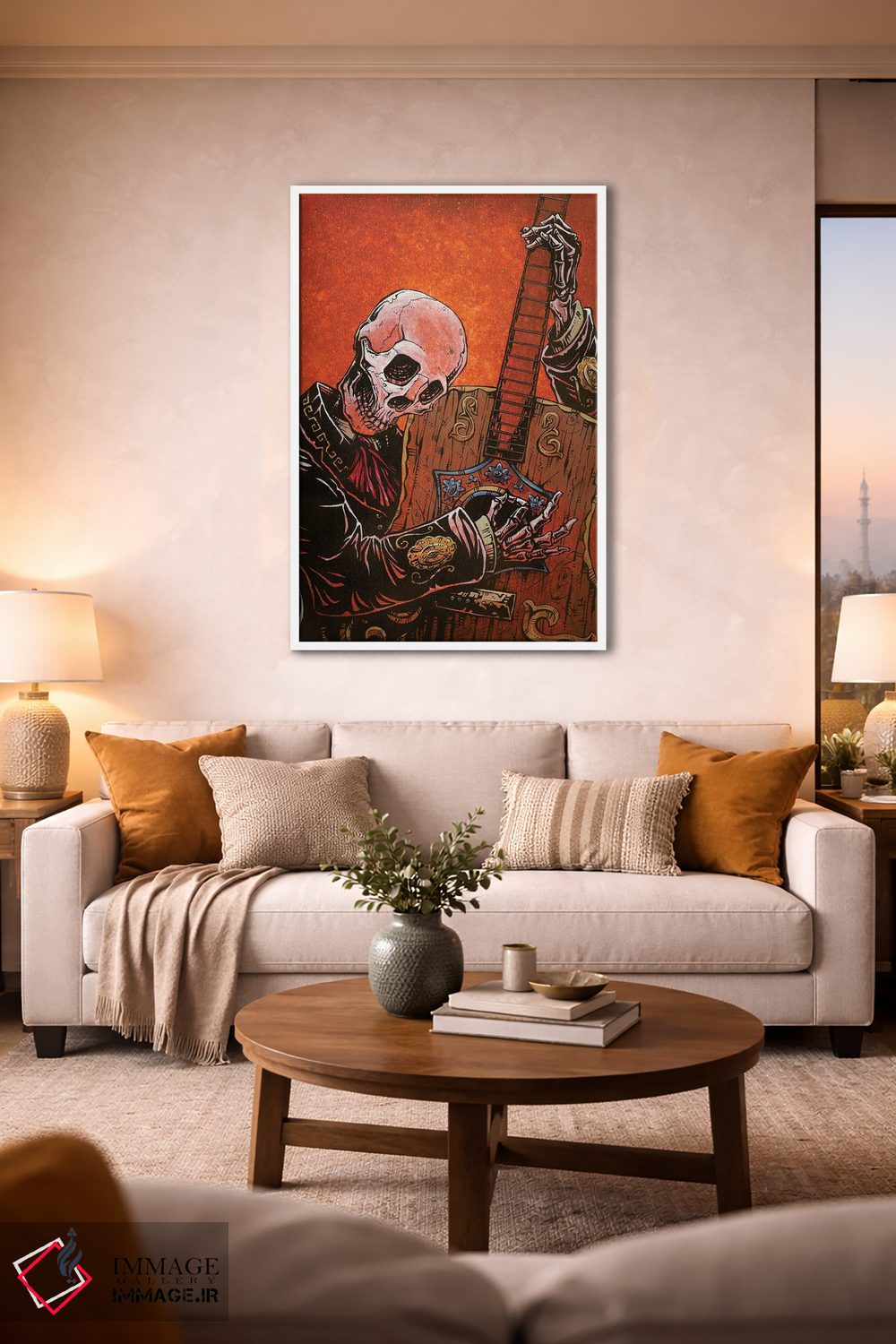 تابلو دکوراتیو گیتاریست اثر دیوید لوزو - D1W
