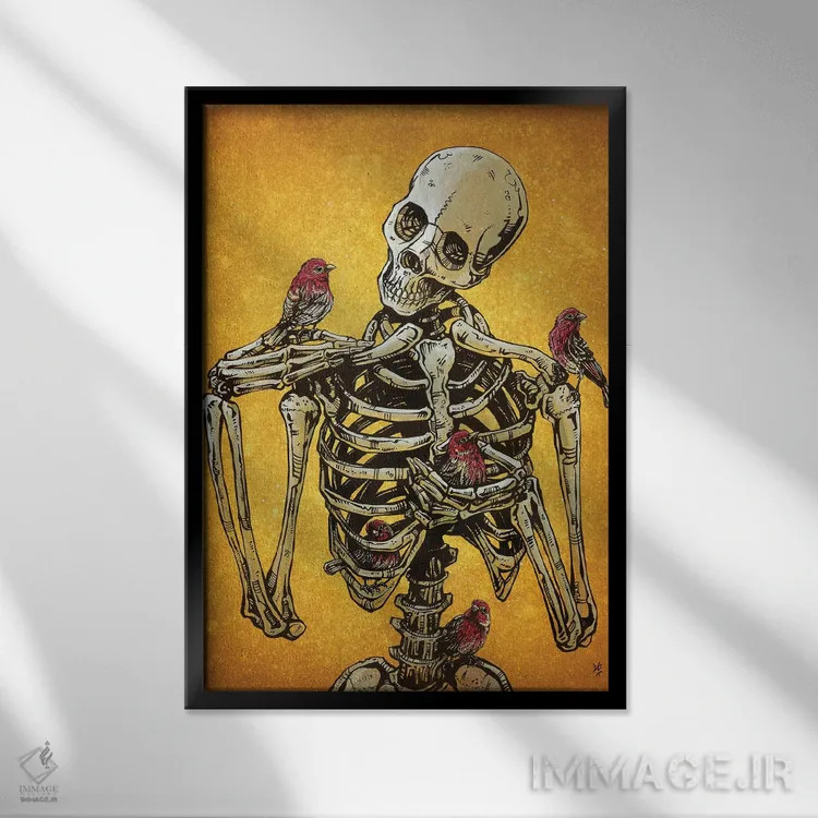 تابلو دکوراتیو هم جنس ها با هم پرواز می کنند اثر دیوید لوزو - نمای قابدار مشکی