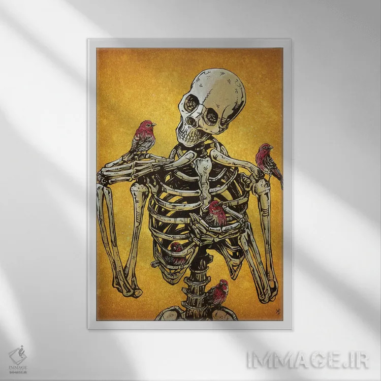 تابلو دکوراتیو هم جنس ها با هم پرواز می کنند اثر دیوید لوزو - نمای قابدار سفید