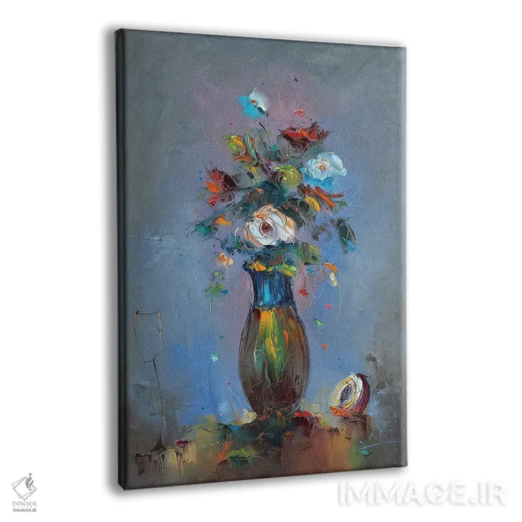 تابلو انتزاعی ترکیب گل ها اثر استانیسلاو لازاروف - نمای پرسپکتیو محصول