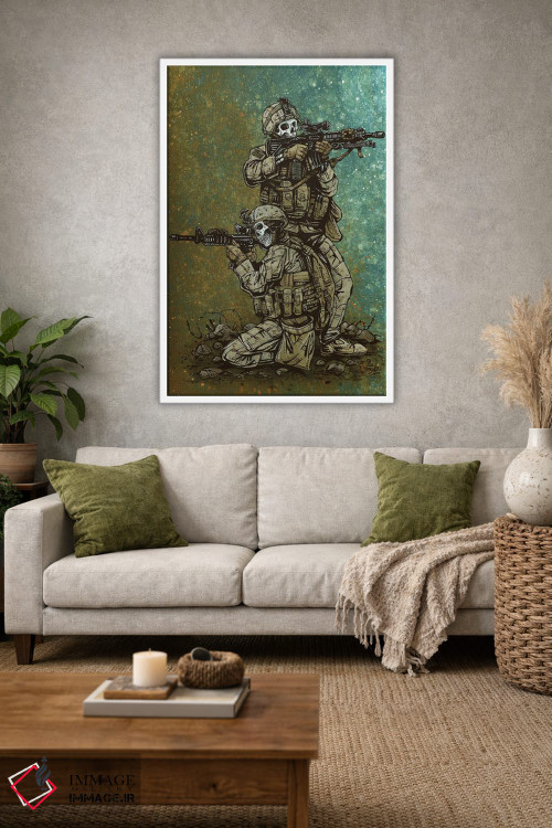 تابلو دکوراتیو پشتت هستم اثر دیوید لوزو - D1W