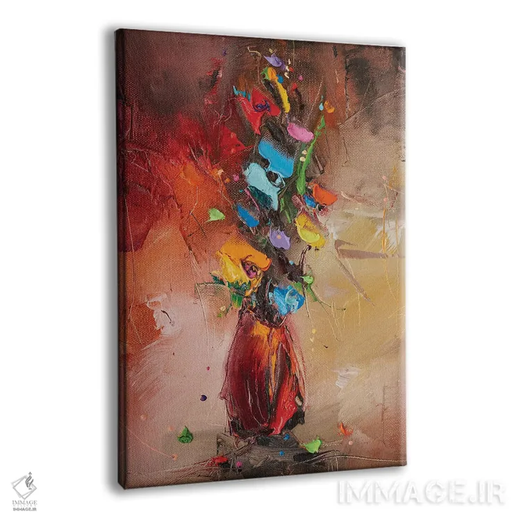 تابلو انتزاعی اجرا یا نمایش عصرگاهی پاییزی اثر استانیسلاو لازاروف - نمای پرسپکتیو محصول