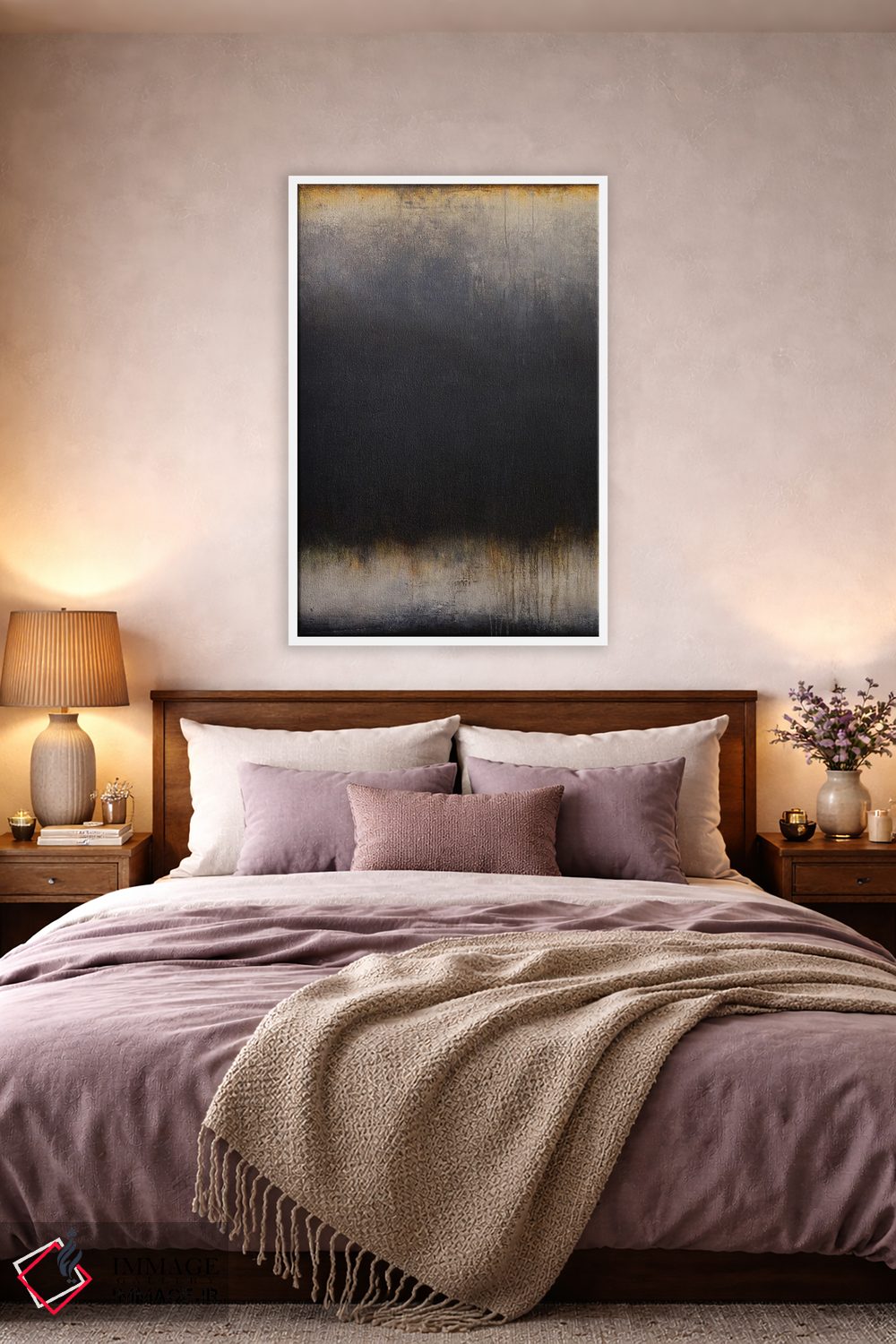 تابلو انتزاعی نیمه شب و نیم اثر لوکاش اولک - D3W