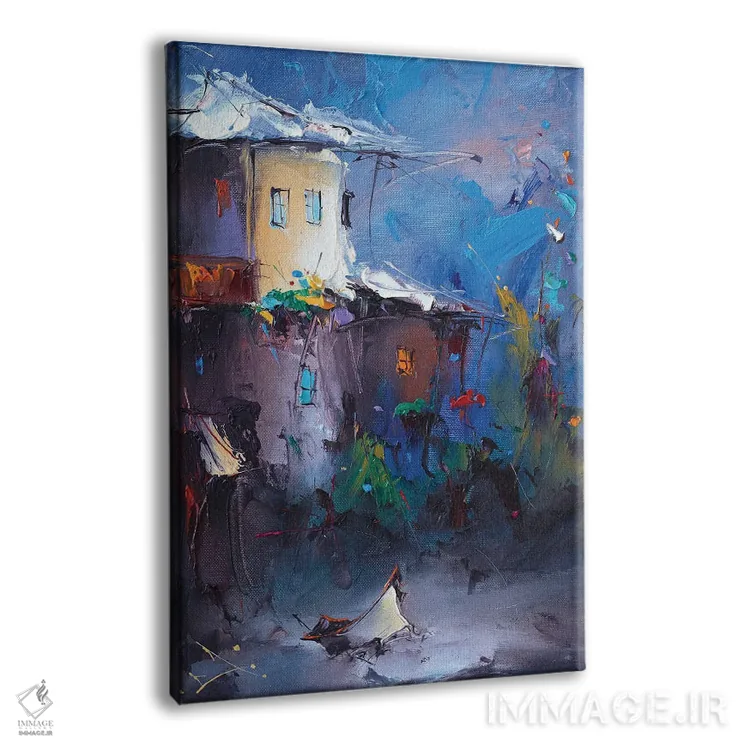 تابلو انتزاعی در نور ماه اثر استانیسلاو لازاروف - نمای پرسپکتیو محصول