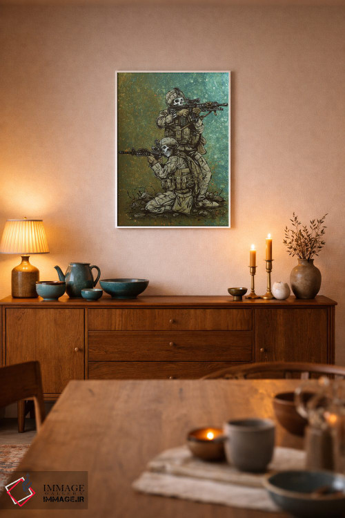 تابلو دکوراتیو پشتت هستم اثر دیوید لوزو - D5W