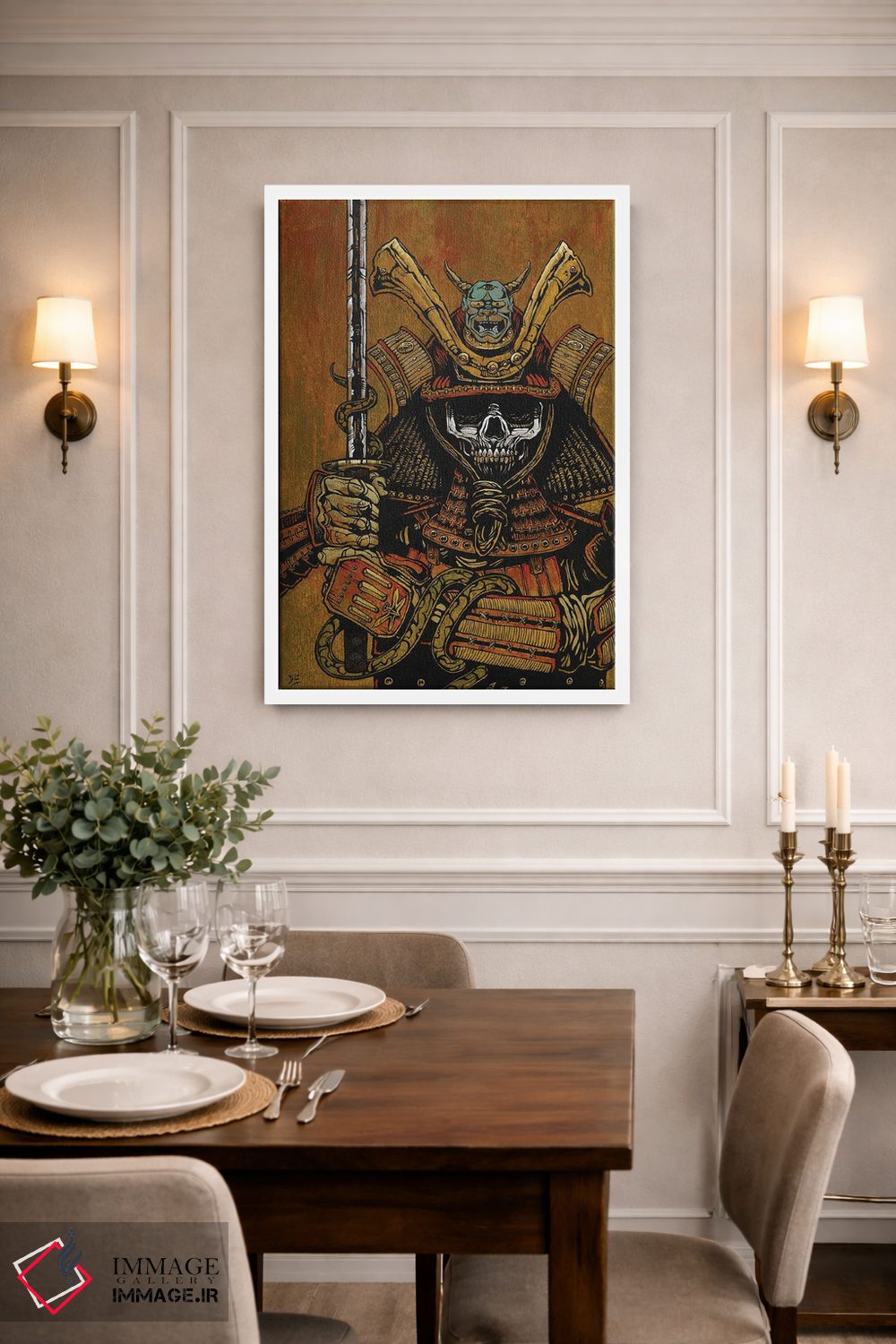 تابلو دکوراتیو به شمشیر سامورایی اثر دیوید لوزو - D1W