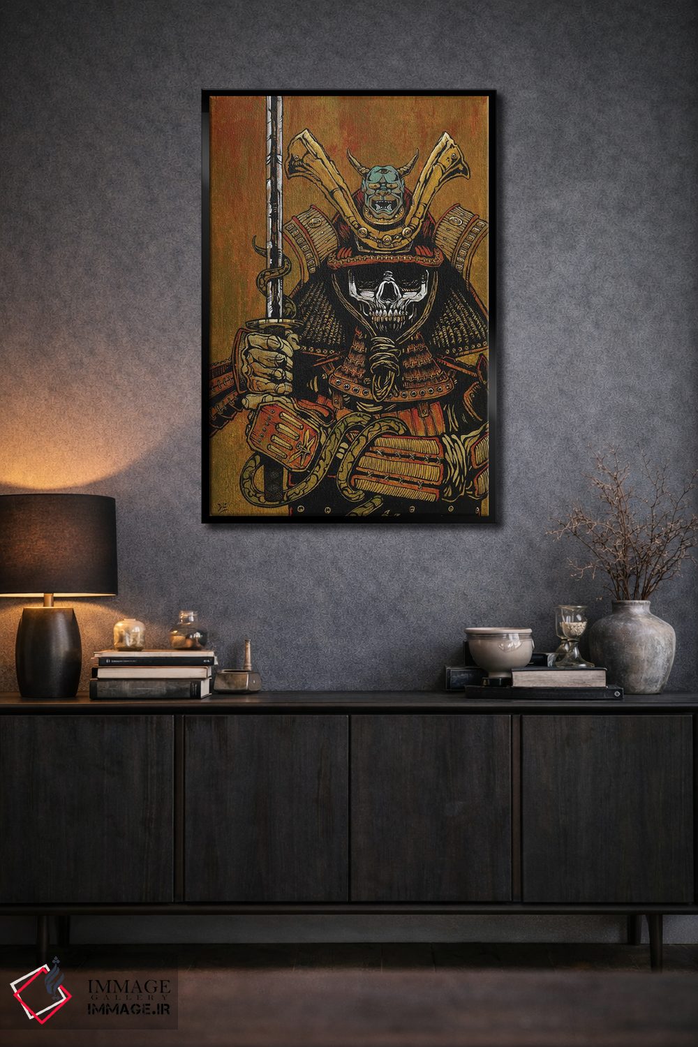 تابلو دکوراتیو به شمشیر سامورایی اثر دیوید لوزو - D3B