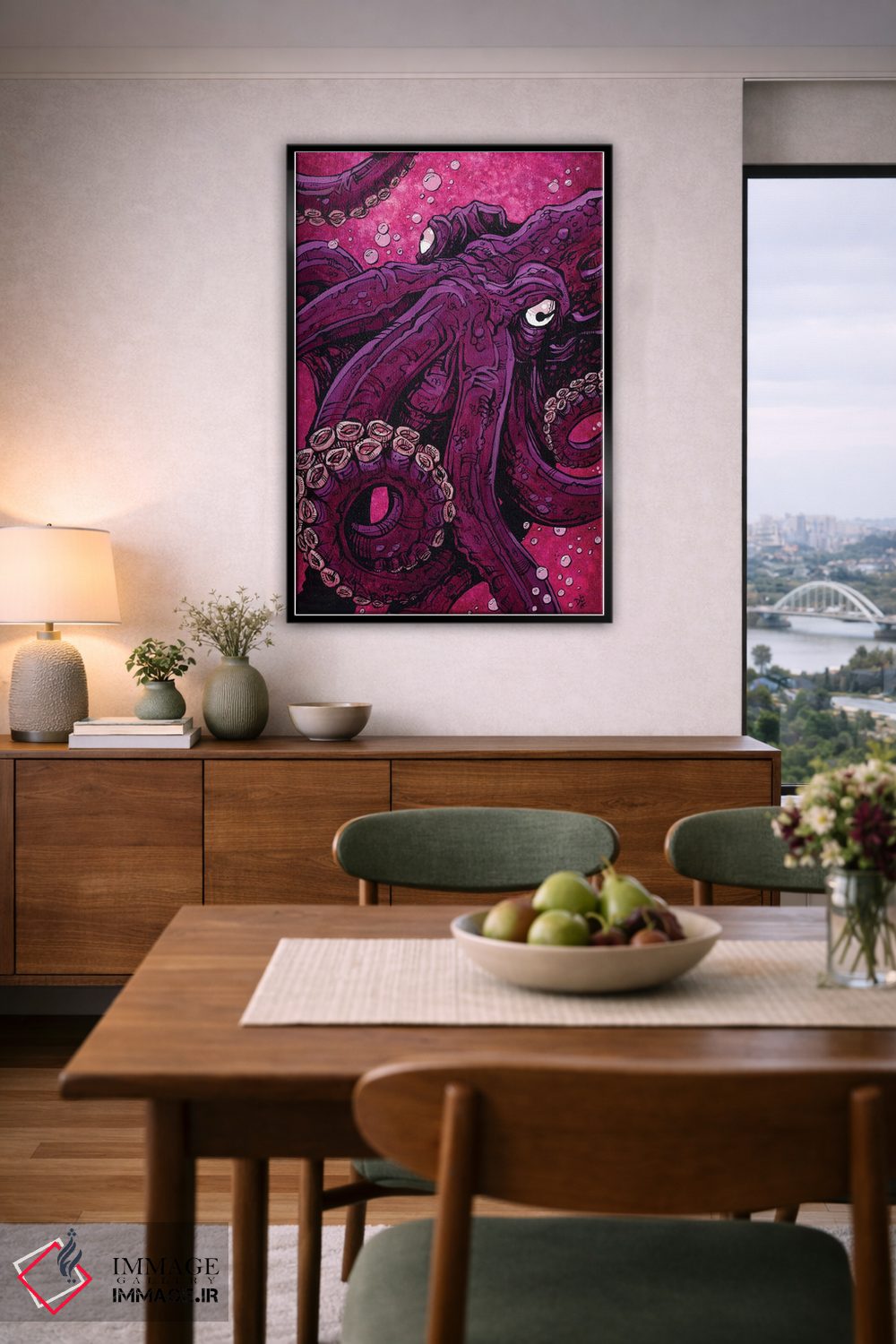 تابلو دکوراتیو ساکن اقیانوس اثر دیوید لوزو - D6B