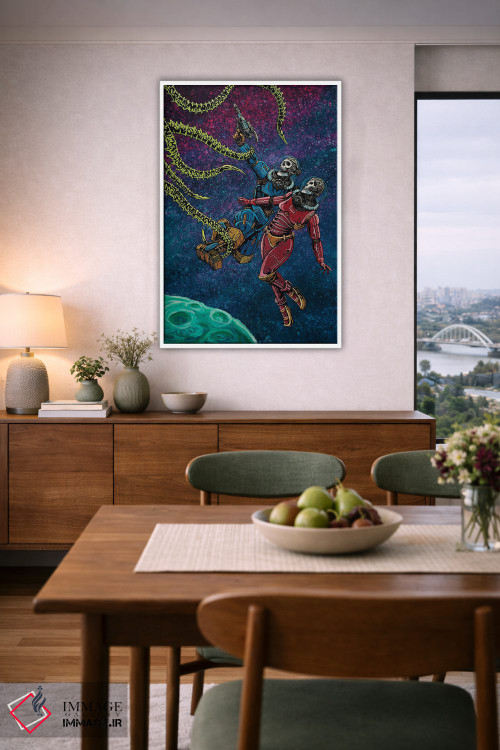 تابلو دکوراتیو برخورد در کیهان اثر دیوید لوزو - D6W