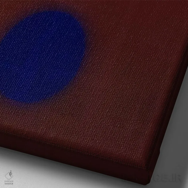 تابلو مینیمال هنر مدرن - زمین و خورشید اثر فایو بای فایو کالکتیو - نمای نزدیک بافت بوم