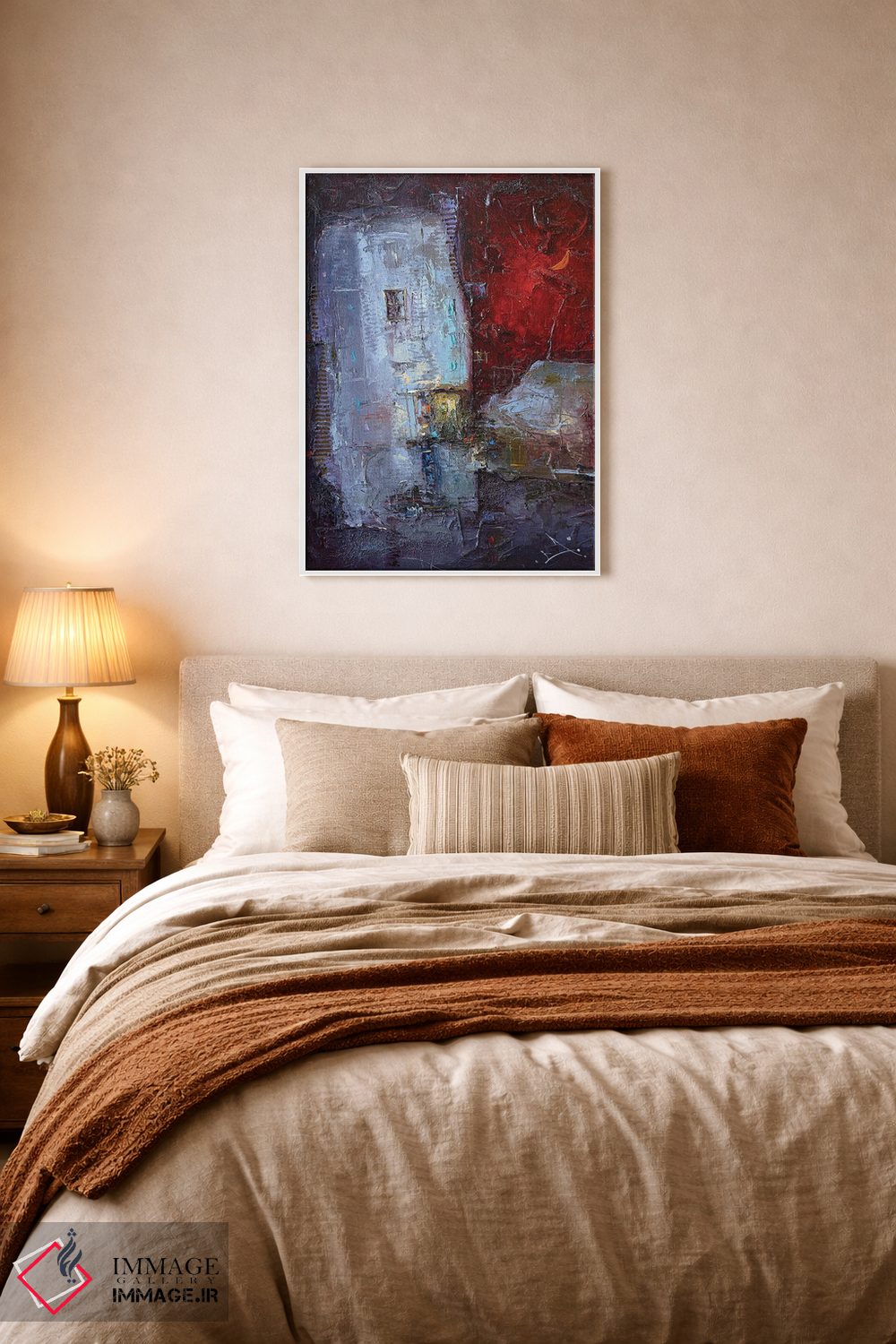 تابلو انتزاعی داستان های نیمه شب اثر استانیسلاو لازاروف - D5W