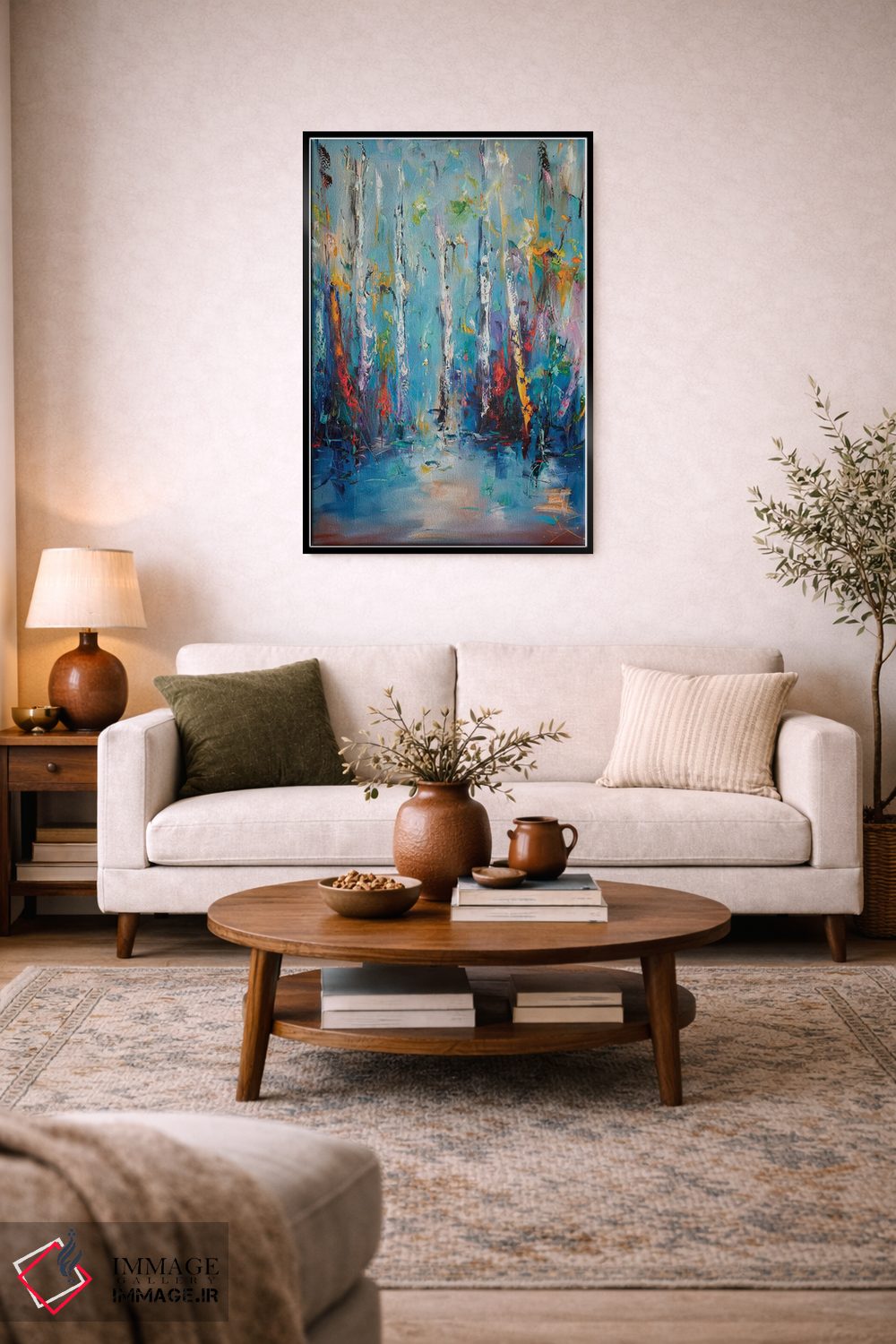 تابلو انتزاعی طبیعت اثر استانیسلاو لازاروف - D3B
