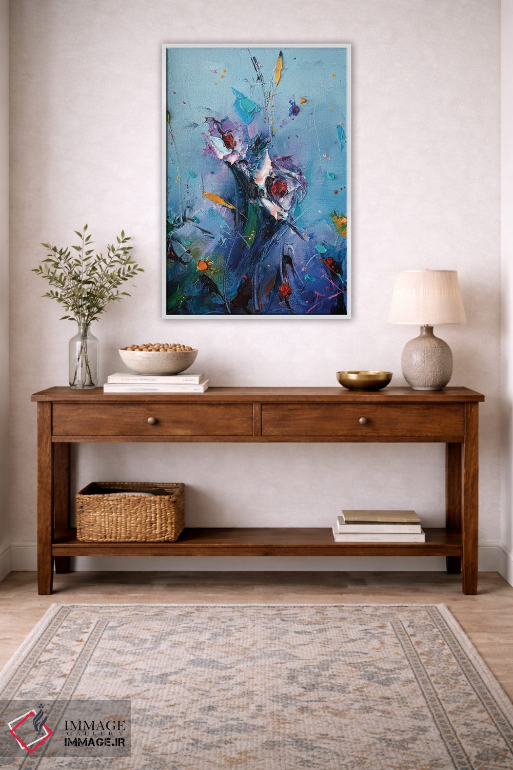 تابلو انتزاعی طراوت آبی اثر استانیسلاو لازاروف - D2W