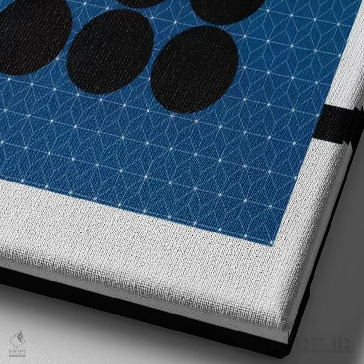 تابلو انتزاعی هنر مدرن اثر فایو بای فایو کالکتیو - نمای نزدیک بافت بوم