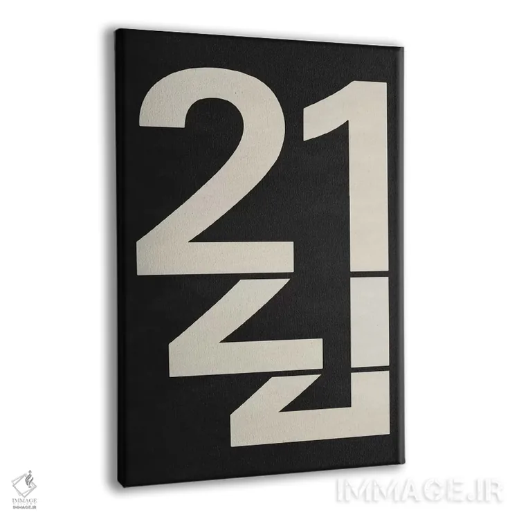 تابلو انتزاعی هنر مدرن اثر فایو بای فایو کالکتیو - نمای پرسپکتیو محصول