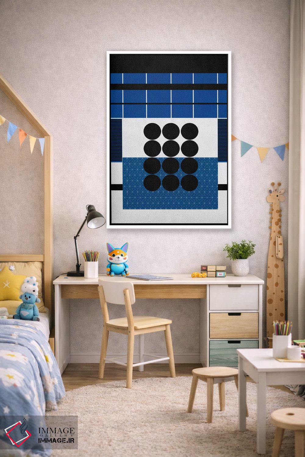 تابلو انتزاعی هنر مدرن اثر فایو بای فایو کالکتیو - D2W