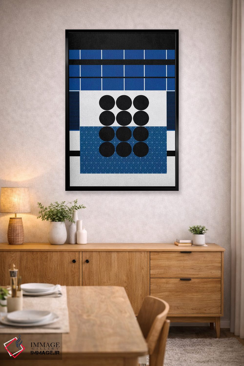 تابلو انتزاعی هنر مدرن اثر فایو بای فایو کالکتیو - D6B