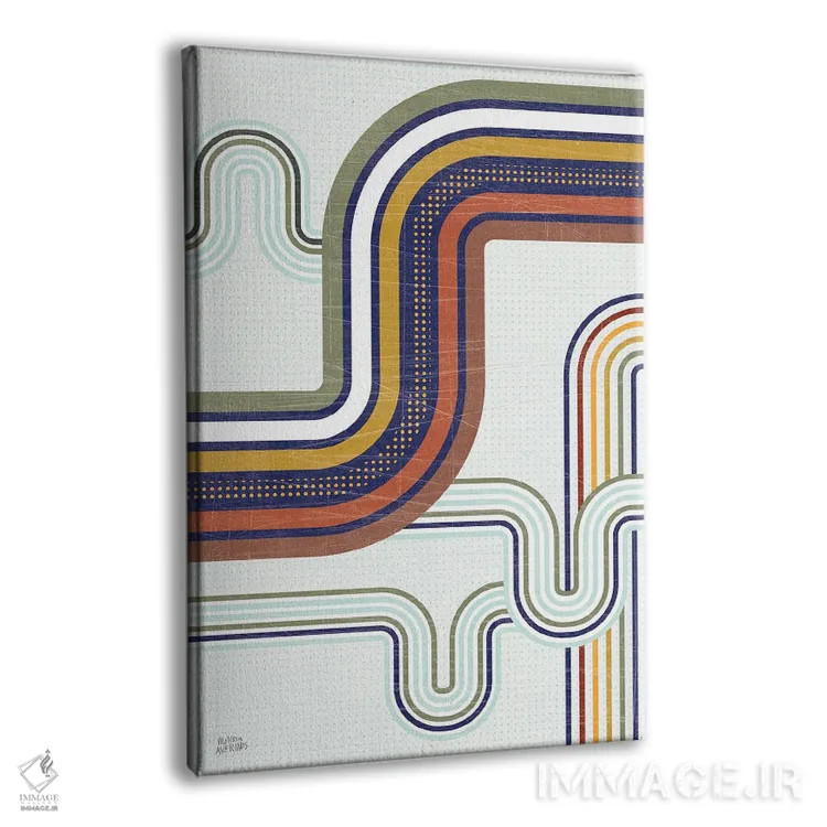 تابلو انتزاعی متروی رترو ۱ اثر ملیسا آورینوس - نمای پرسپکتیو محصول