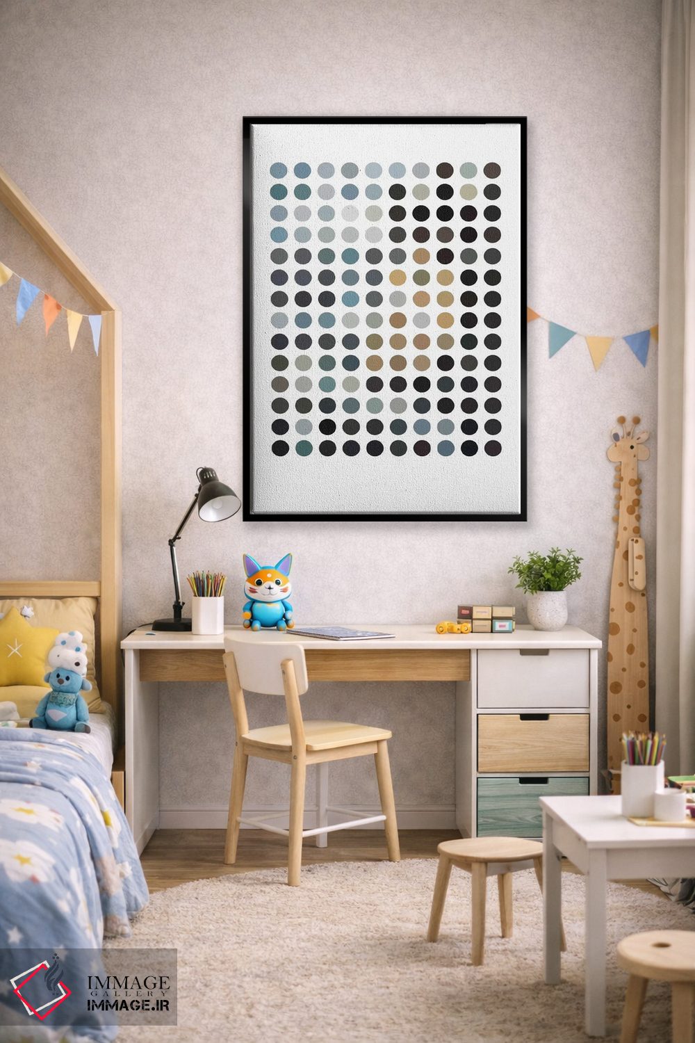 تابلو مینیمال هنر مدرن اثر فایو بای فایو کالکتیو - D3B