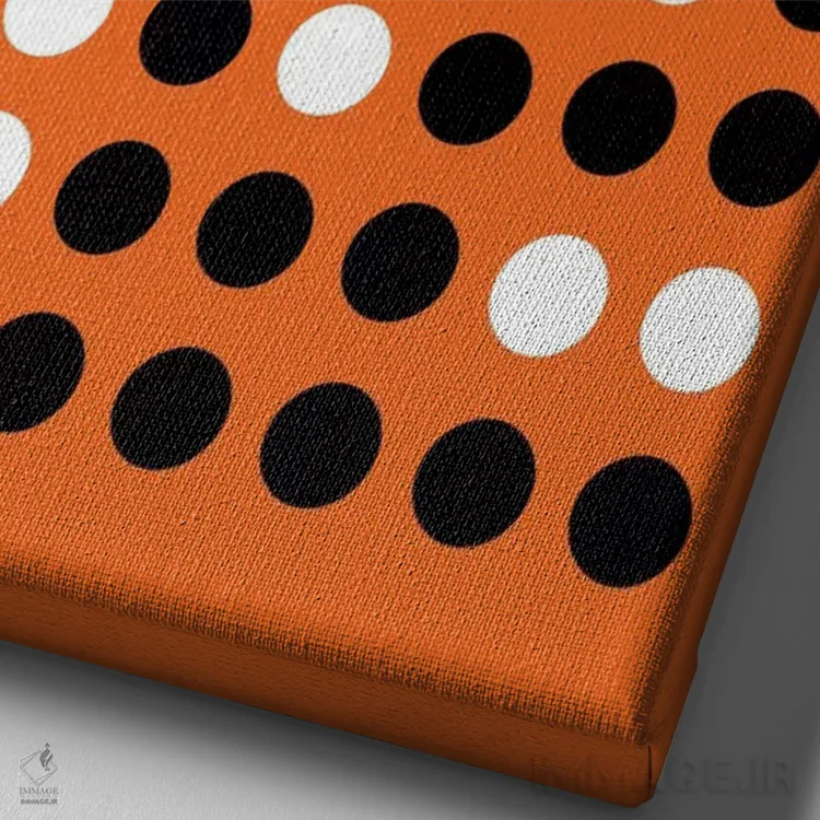 تابلو انتزاعی هنر مدرن اثر فایو بای فایو کالکتیو - نمای نزدیک بافت بوم