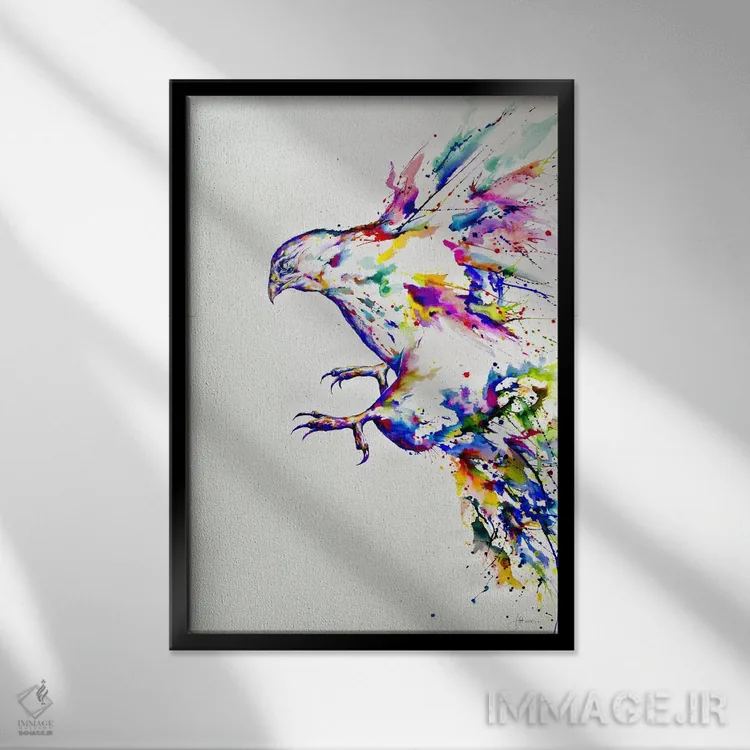 تابلو دکوراتیو هایپریون ۳ اثر مارک آلانته - نمای قابدار مشکی