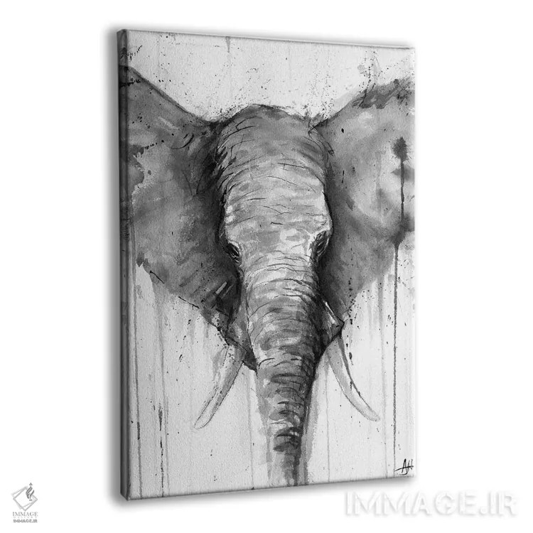 تابلو دکوراتیو کائلی سیاه و سفید اثر مارک آلانته - نمای پرسپکتیو محصول