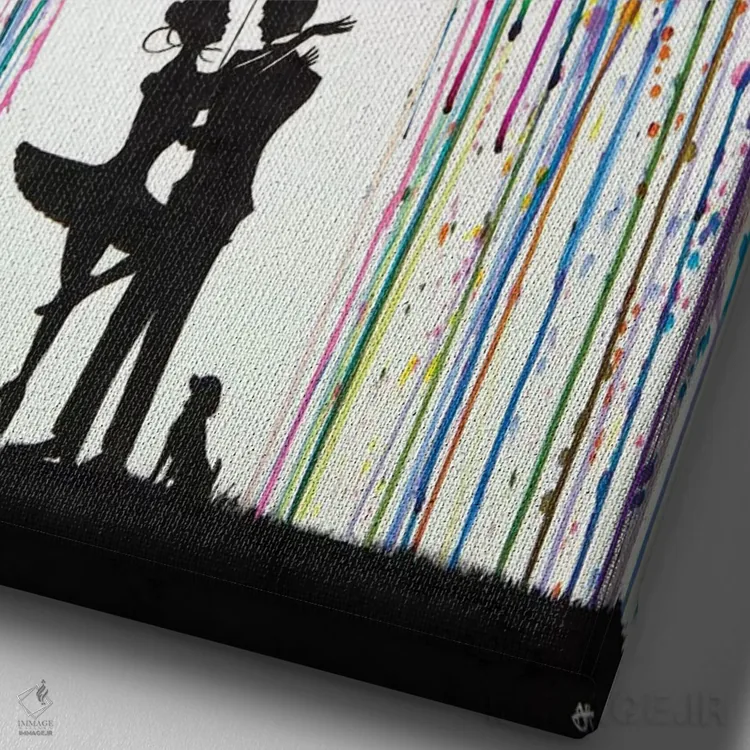 تابلو دکوراتیو بایادر اثر مارک آلانته - نمای نزدیک بافت بوم