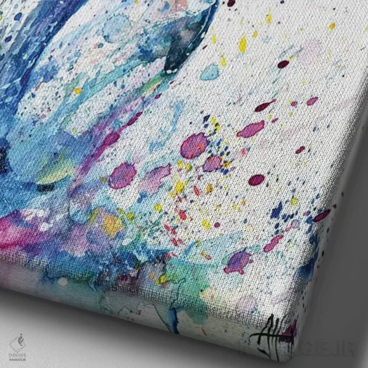 تابلو دکوراتیو نفوذ ۱ اثر مارک آلانته - نمای نزدیک بافت بوم