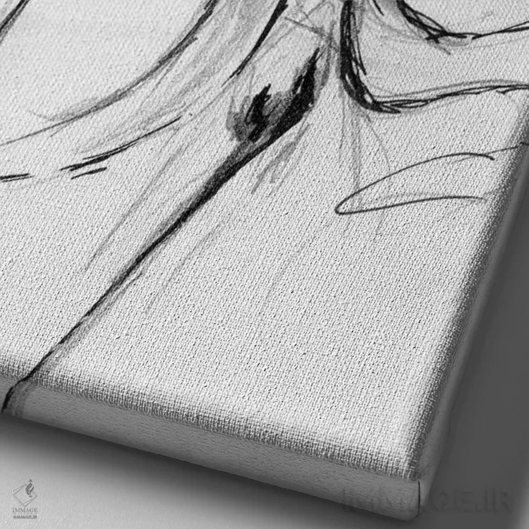 تابلو دکوراتیو نوازنده ویولنسل اثر مارک آلانته - نمای نزدیک بافت بوم