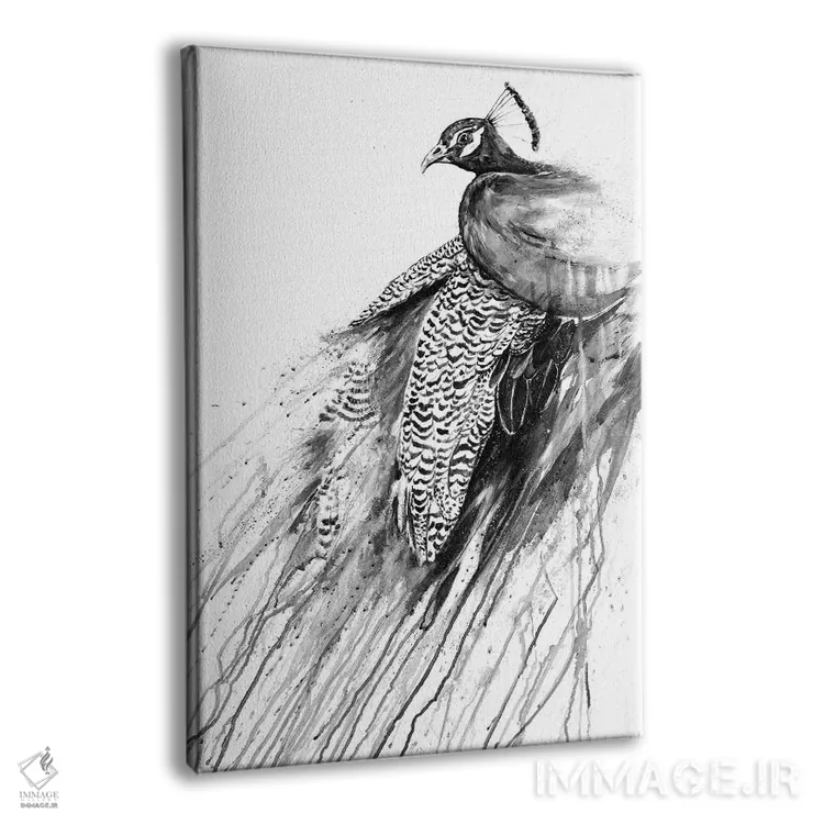 تابلو دکوراتیو نرگس سیاه و سفید اثر مارک آلانته - نمای پرسپکتیو محصول