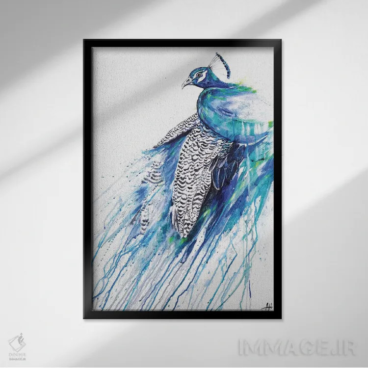 تابلو دکوراتیو نرگس اثر مارک آلانته - نمای قابدار مشکی