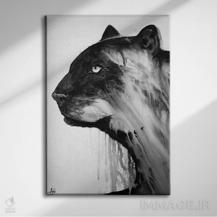 تابلو دکوراتیو اورفئوس سیاه و سفید اثر مارک آلانته - نمای روبهرو روی دیوار