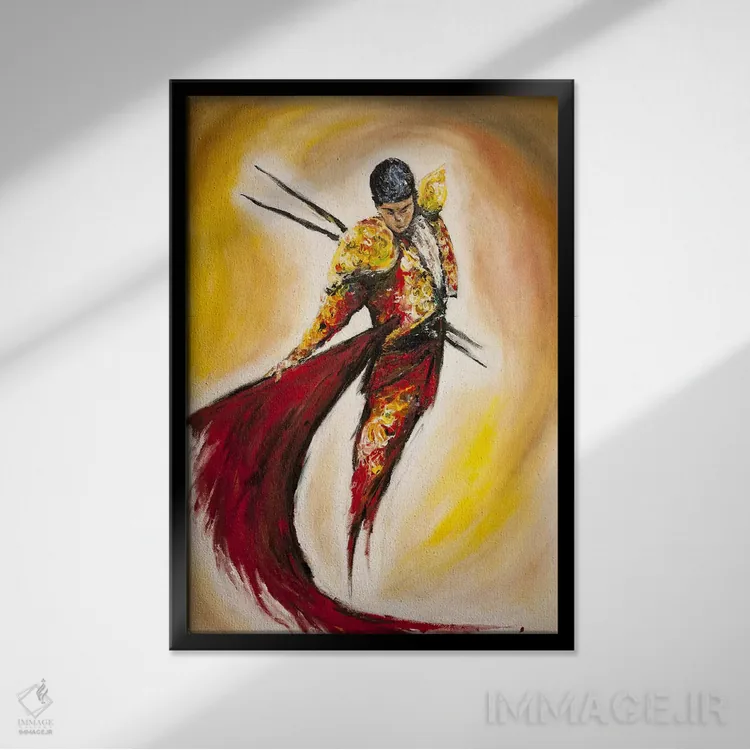 تابلو دکوراتیو ماتادور اثر مارک آلانته - نمای قابدار مشکی