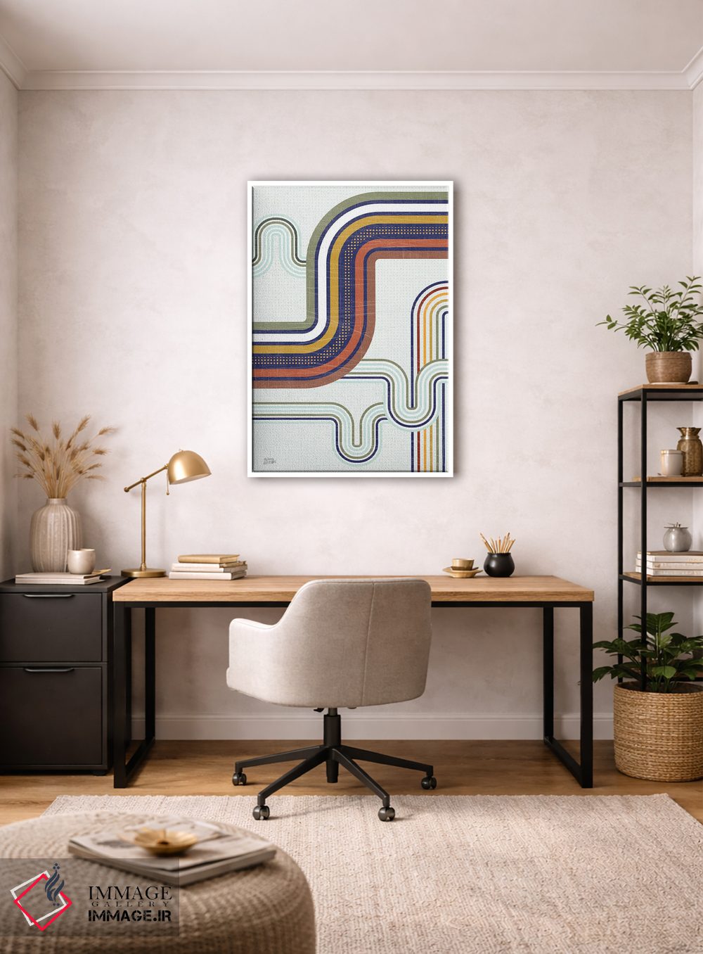 تابلو انتزاعی متروی رترو ۱ اثر ملیسا آورینوس - D2W