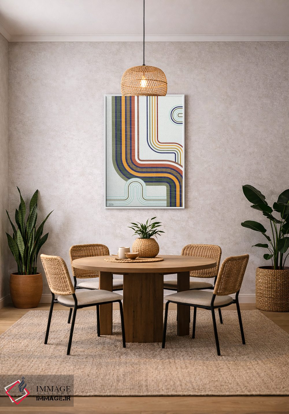 تابلو انتزاعی متروی رترو ۲ اثر ملیسا آورینوس - D1W