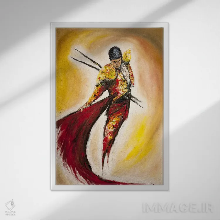 تابلو دکوراتیو ماتادور اثر مارک آلانته - نمای قابدار سفید